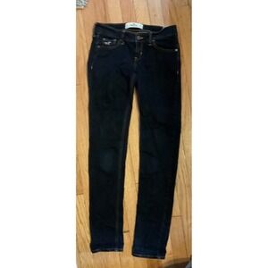 Hollister Jean Legging Dark Wash Skinny Jeans‎ Size 3R 26x33 T54-8